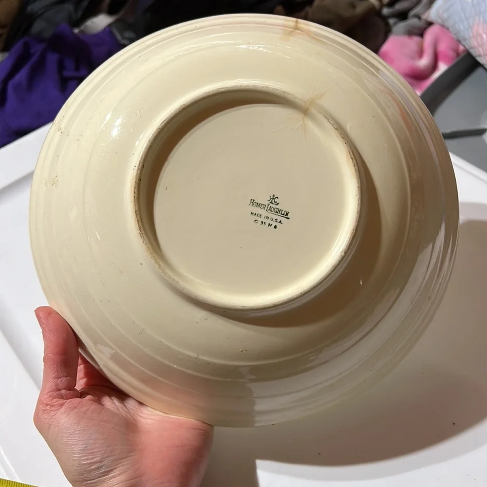 Very Old Homer Laughlin Serving Bowl - Picture 2 of 3